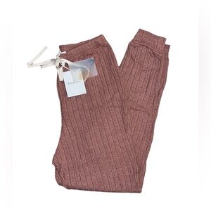 Blu Pepper Ribbed Joggers - Mauve